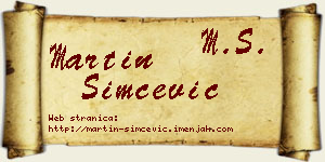 Martin Simčević vizit kartica
